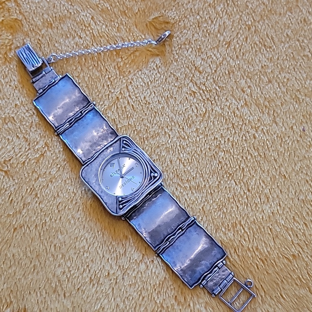 Silpada hammered silver SW watch